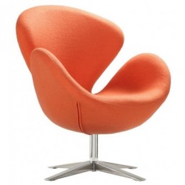 Sillón SW 30, tapizado tejido cachemir naranja