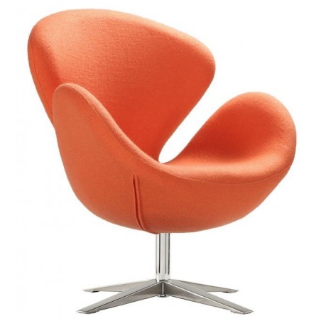 Sillón SW 30, tapizado tejido cachemir naranja
