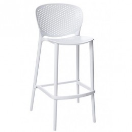 Taburete BORNEO, apilable, polipropileno blanco