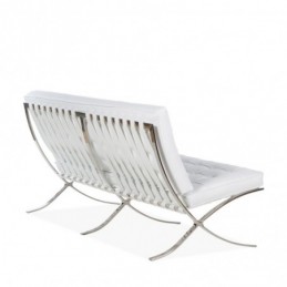 Sofá BARNA NEW, 2 plazas, similpiel blanco ND 2