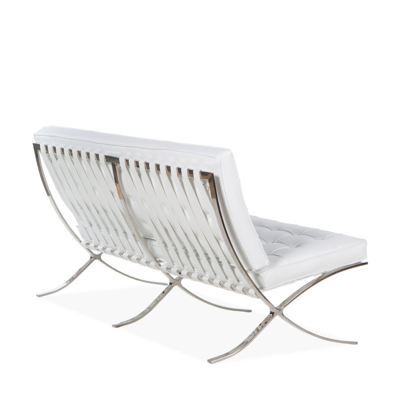 Sofá BARNA NEW, 2 plazas, similpiel blanco ND