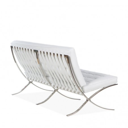 Sofá BARNA NEW, 2 plazas, similpiel blanco ND