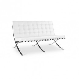 Sofá BARNA NEW, 2 plazas, similpiel blanco ND