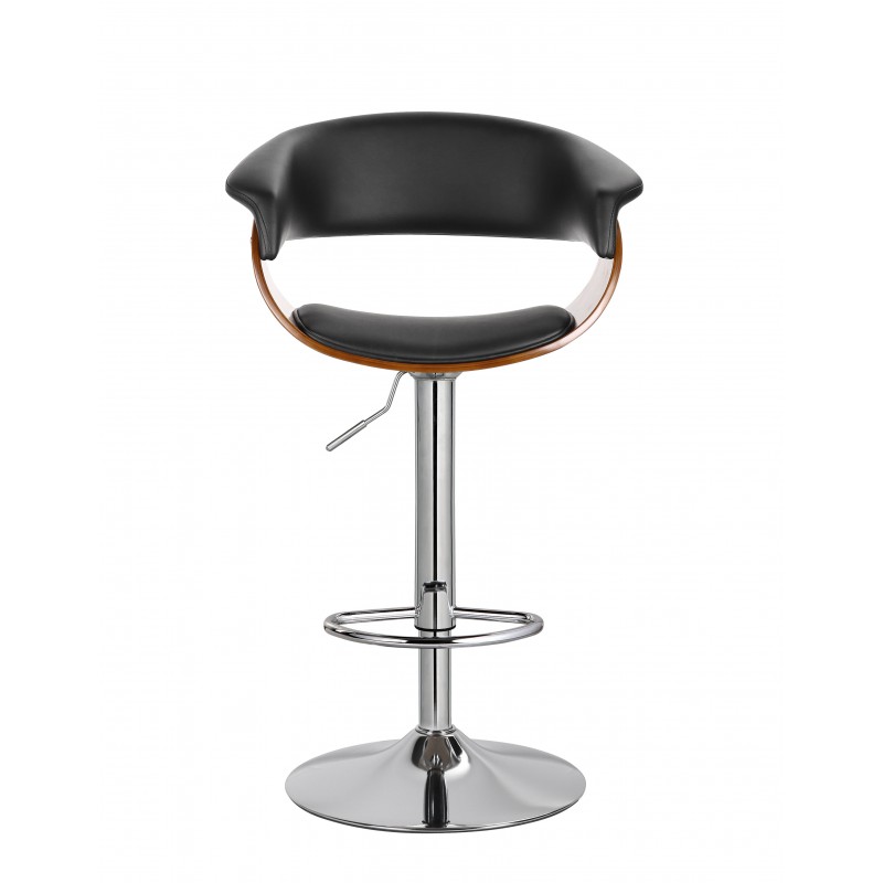 Taburete MUNICH, giratorio, cromado, madera...