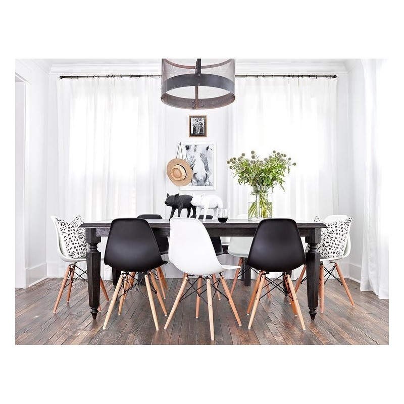 Silla TOWER PP, madera, polipropileno blanco