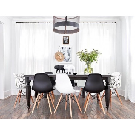 Silla TOWER PP, madera, polipropileno blanco