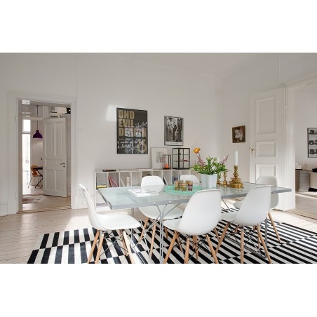 Silla TOWER PP, madera, polipropileno blanco