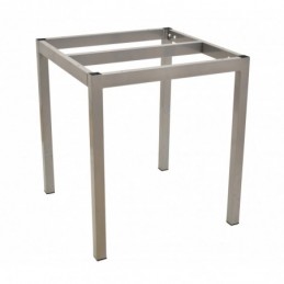 Base de mesa LIRIO, metal, gris plata, 75 x 75 cms, altura 72 cms, para tableros de 80 x 80 cms