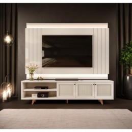 Mueble y panel VINTAGE, blanco roto, 220 cms.