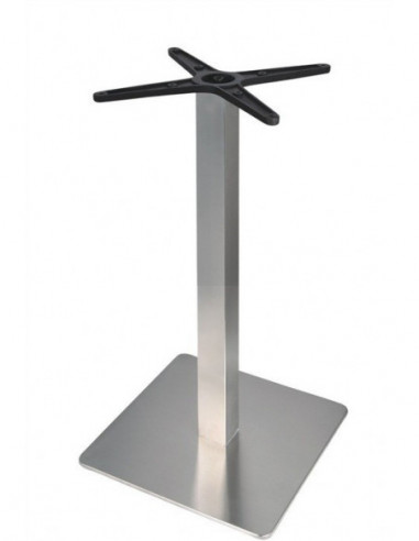 Base de mesa RHIN, acero inoxidable, base de 45 x 45, altura 73 cms, pulido satinado