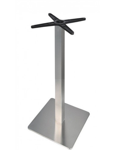 Base de mesa RHIN, alta, acero inoxidable, base de 45 x 45 cms, altura 110 cms, pulido satinado