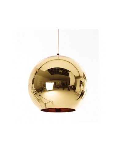 Lámpara HUGO, colgante, cristal, dorada, 25 cms de diámetro