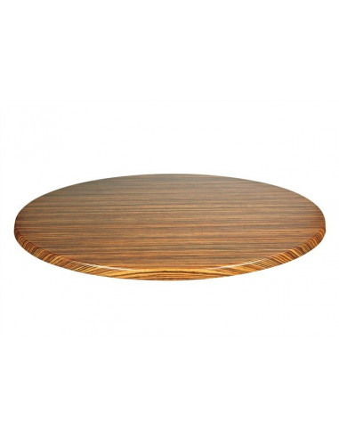 Tablero de mesa Topalit, ZEBRANO LIGHT, 60 cms de diámetro*.
