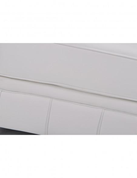 Sofá CHESTER, 3 plazas, similpiel blanca