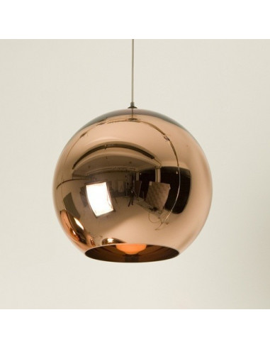 Lámpara HUGO, colgante, cristal, color cobre, 25 cms de diámetro