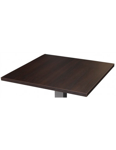 Tablero de mesa WOOD-80C, chapado haya, barnizado wengué, 80 x 80 cms*