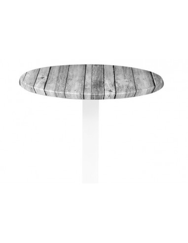 Tablero de mesa Werzalit Alemania, ANTIQUE WHITE 202, 70 cms de diámetro*.