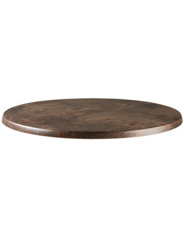 Tablero de mesa Werzalit-SM, MARRÓN ÓXIDO 223, 60 cms de diámetro*.