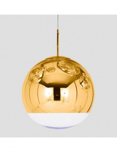 Lámpara KARIM, colgante, cristal, dorado - transparente, 40 cms de diámetro