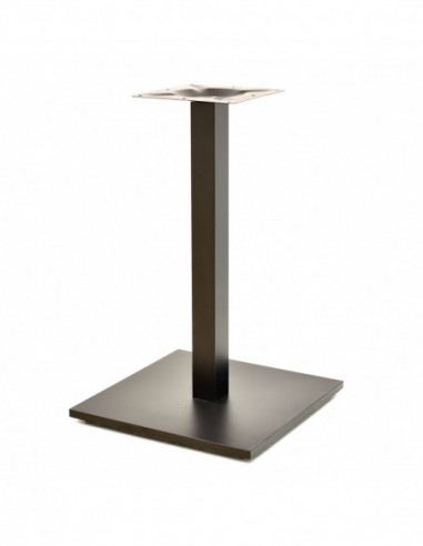 Base de mesa BEVERLY, tubo cuadrado, negra, base de 45 x 45 cms, altura 72 cms