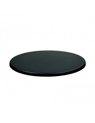 Tablero de mesa Werzalit-SM, NEGRO 55, 80 cms de diámetro*.
