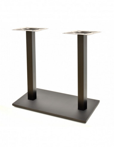 Base de mesa BEVERLY, rectangular, tubo cuadrado, negra, base de 70 x 40 cms, altura 72 cms