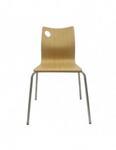 Silla AMELIE, apilable, acero inoxidable, asiento... 2