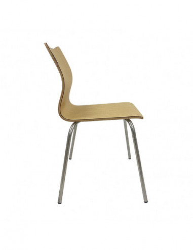 Silla AMELIE, apilable, acero inoxidable,...