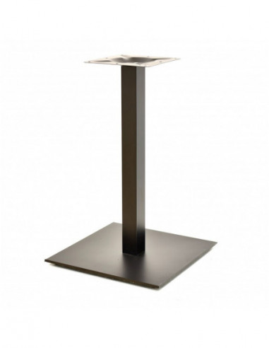 Base de mesa TROCADERO, tubo cuadrado, negra, base de acero de 8 mm. 45 x 45 cms, altura 72 cms