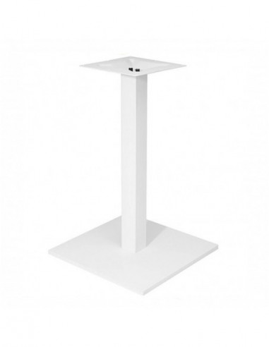 Base de mesa BEVERLY BL72, tubo cuadrado, blanca, base de 45 x 45 cms, altura 72 cms