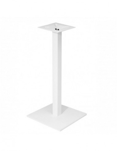 Base de mesa BEVERLY BL110, alta, tubo cuadrado, blanca, base de 45 x 45 cms, altura 110 cms