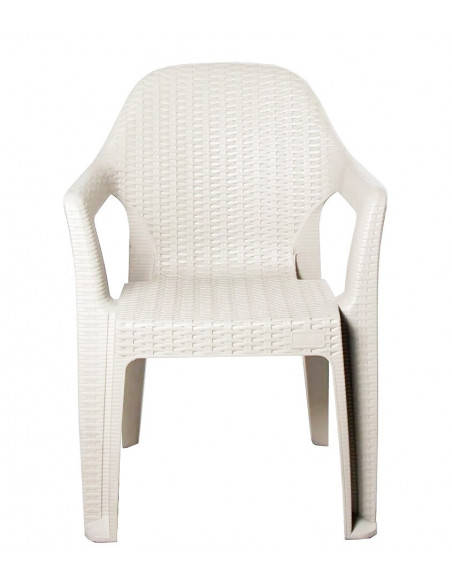 Sillón CIES, apilable, polipropileno blanco