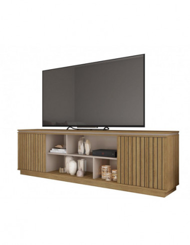 Mueble TV SIMETRIA, miel y cacao, 180 cms.