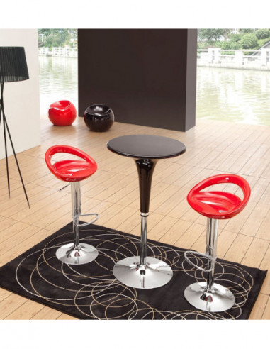 Mesa PANAMÁ ( L ), regulable en altura, abs negro