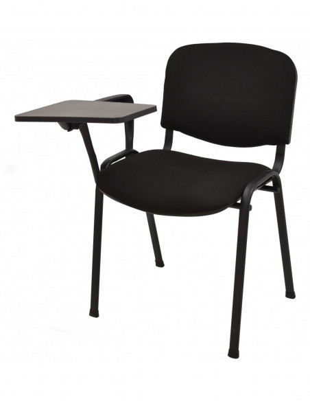 Silla NIZA NEW AM, brazo pala a derecha, chasis negro, tejido negro