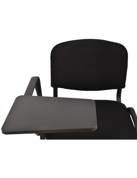 Silla NIZA NEW AM, brazo pala a derecha, chasis negro, tejido negro