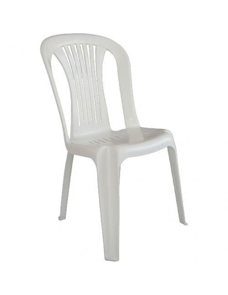 Silla LAGO, monoblock, apilable, blanco