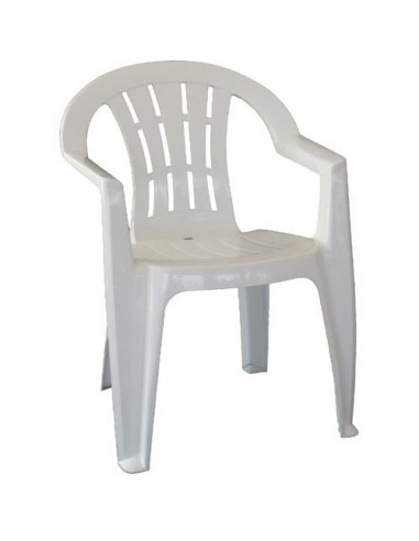 Sillón CANARIAS, monoblock, apilable, blanco