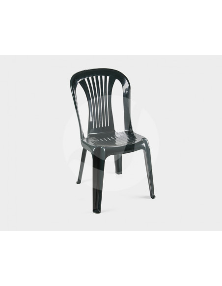 Silla LAGO, monoblock, apilable, verde