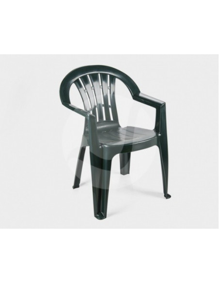 Sillón CANARIAS, monoblock, apilable, verde