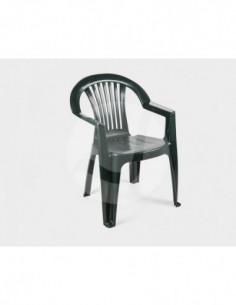 Sillón LAGO, monoblock, apilable, verde