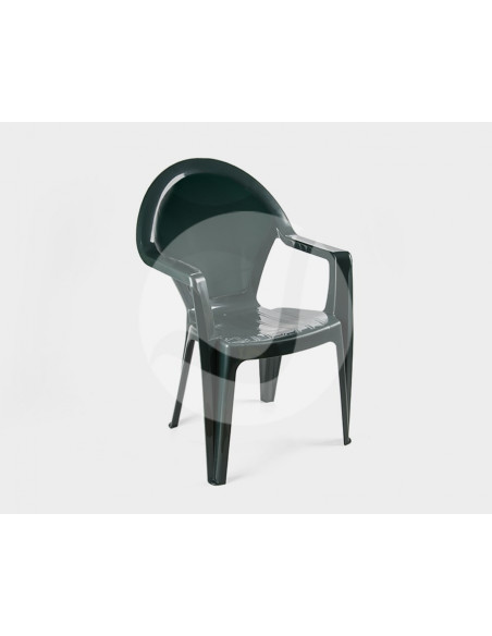 Sillón CLS, monoblock, apilable, verde