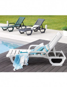 Tumbona MALAGA,  5 posiciones, apilable, polipropileno... 2