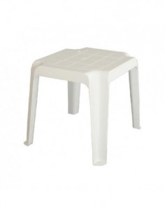 Mesa MAR, baja, apilable, blanco.