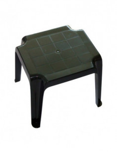 Mesa MAR, baja, apilable, verde.