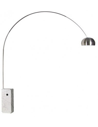 Lámpara NEW ARC BIG, pie salón, base de mármol blanco