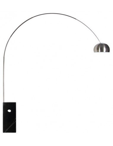 Lámpara NEW ARC BIG, pie salón, base de mármol negra