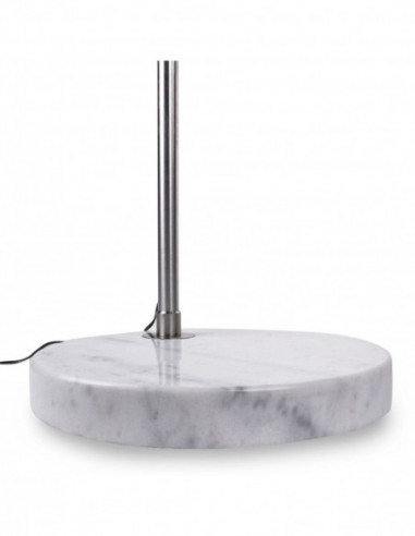 Lámpara AR, pie salón,  cromada, base mármol...