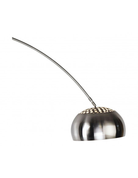 Lámpara AR, pie salón,  cromada, base mármol blanco