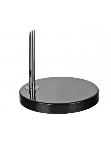 Lámpara AR, pie salón, cromada, base mármol negro